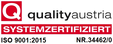 ISO 9001:2015 – systemzertifiziert durch Quality Austria